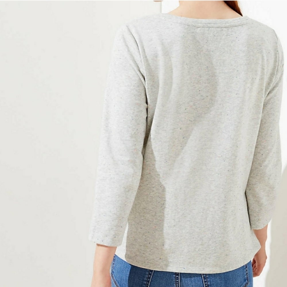 NWT LOFT Petite Twist Hem Sweatshirt - Picture 2 of 8